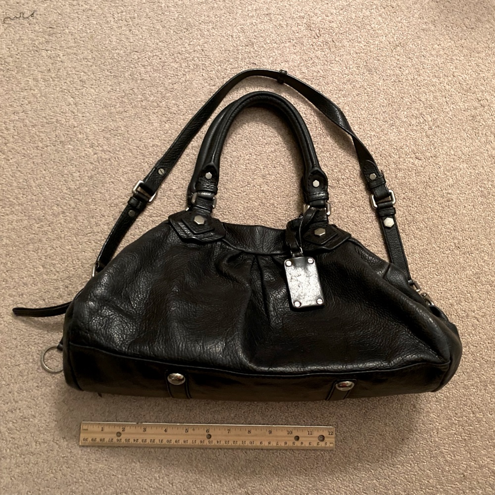 Classic Marc Jacobs black leather satchel
